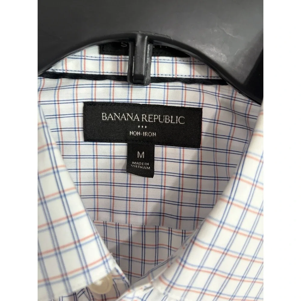 Banana Republic Men's Slim Fit Wrinkle Resistant Button Down Shirt Medium W156
